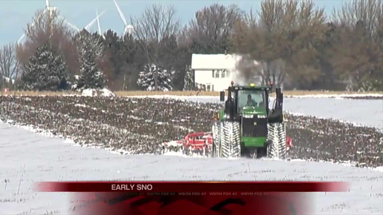 Snow delays crop harvest