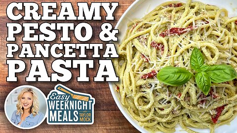 Easy Weeknight Meals: Creamy Pesto & Pancetta Pasta | Blackstone Griddles