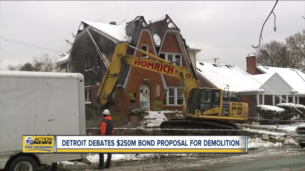 Detroit debates $250M bond proposal for demolition