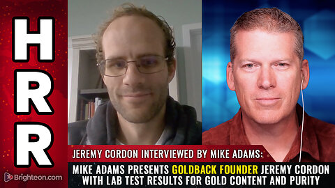 Mike Adams presents Goldback founder Jeremy Cordon...