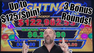 Up to $125/Spin! - Lightning Link - Happy Lantern - 3 BONUS Rounds! Potawatomi!