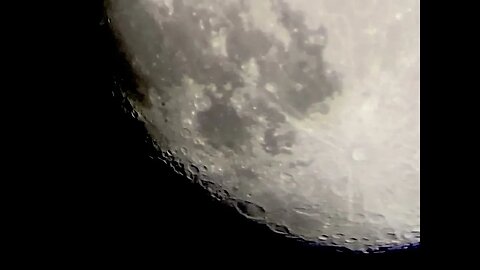 Our Moon Sunday Night In Indiana!!3/5/23 Recorded With Telescope And IPhone.