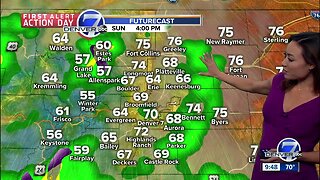 Scattered, strong storms expected Sunday