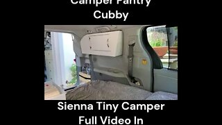 Minivan Tiny Camper Storage Pantry Cubby