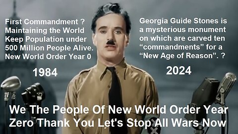We The People Of The New World Order Year Zero Thank You Let's Stop All Wars Now