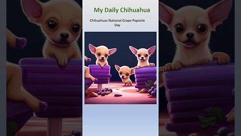 What will my chihuahuas do for National Grape Popsicle Day? #shorts