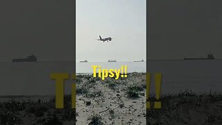 Tipsy Plane Corrects Moments Before Touchdown!