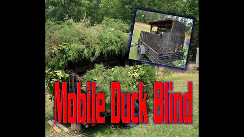 Mobile Duck Blind. Duck blind trailer. Cheap Pallet Duck Blind