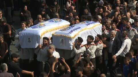 Funeral of civilians killed in Israeli strike that targeted Hezbollah commander in Beirut
