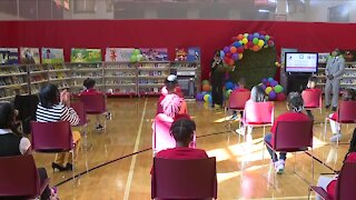 Scripps Howard Foundation and News 5 donate 500,000th book to Wade Park Elementary