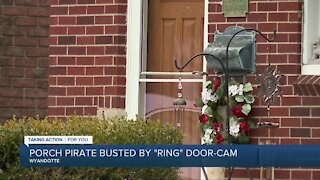 Porch pirate busted by Ring door-cam