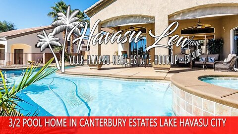 Lake Havasu Pool Home in Canterbury Estates 3908 N Hillington Ln MLS 1024975