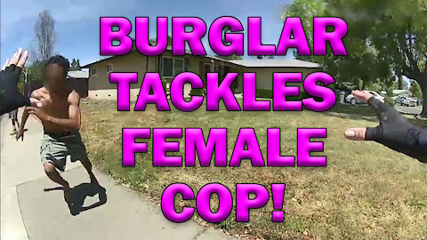Burglar Tackled Female Cop, Went For Gun On Video - LEO Round Table S06E30c