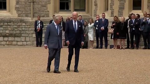 Joe Biden Meets King Charles III At Windsor Castle In London, Wanders Around Courtyard With Him
