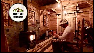 An Original Off Grid Cabin | Ep. 8 | Wood Stove, Wood Floors - We Have Fire!