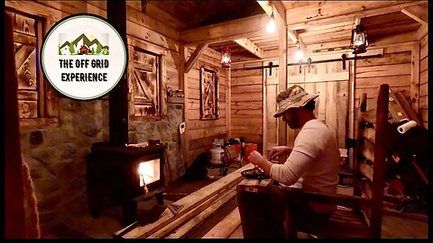 An Original Off Grid Cabin | Ep. 8 | Wood Stove, Wood Floors - We Have Fire!