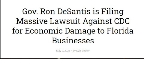 5/10/2021 – "We have everything"! DeSantis is suing CDC! Pool Post!