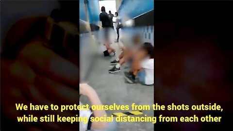 Rio: School children ducking from bullets while social distancing