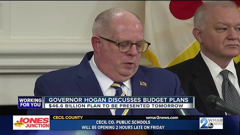 Governor Larry Hogan discusses budget plans