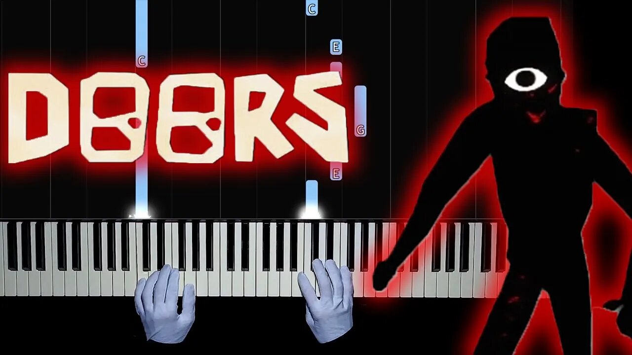 Here I Come Roblox DOORS EASY Piano Hands Tutorial