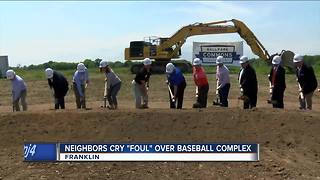 Neighbors not thrilled about Franklin baseball complex