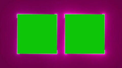 2 Pink Neon Border Green Screen Overlay Motion Graphics 4K 30fps Copyright Free