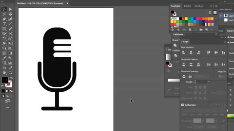 How to make Mic icon simple way Adobe Illustrator full tutorial #logomaker #logodesigner #design