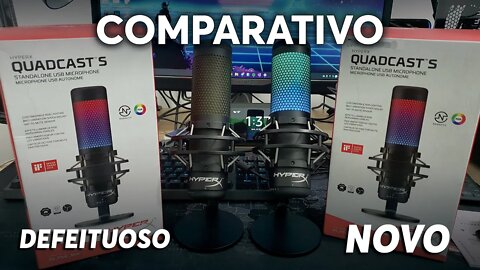 Como eu consegui um HyperX QUADCAST S NOVO | Comparei os dois para ver a diferença de QUALIDADE