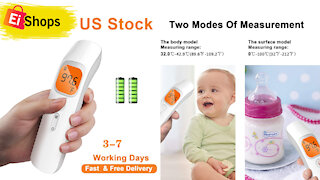 Non Contact Digital Forehead Thermometer with LCD Display | Eishops.com