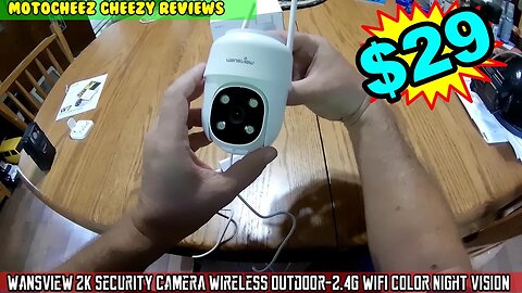 Wansview 2K Security Camera Wireless Outdoor-2.4G WiFi, 24/7 SD Card Storage, color night vision,