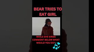 BEAR TRIES TO EAT Singing SKIER! #bear #skiing #shortsvideo #shortsfeed #shorts