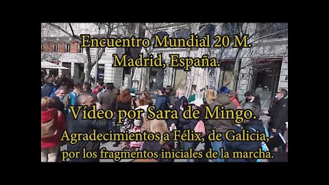 Activistas antiplandemia marchan por las calles, y son rodeados y retenidos por la policía nacional (20/03/2021)