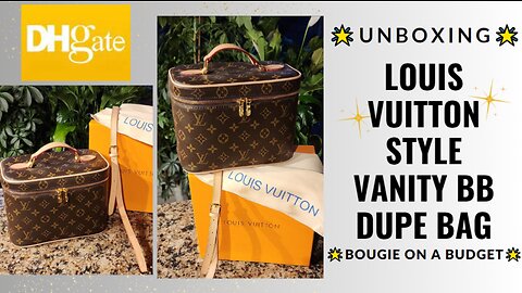 DGhate Louis Vuitton Style Vanity BB Cosmetics Bag Unboxing & Seller Review