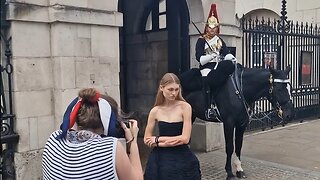 Fashion shoot model poses at horse guards #horseguardsparade