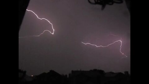 lightning @ 120fps (normal speed and slowed down) on October 15, 2022