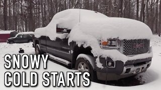 Cold Starting A Few Of My Vehicles In The First Snow Of The Season