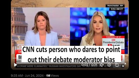 CNN cuts off person who notes CNN’s debate Moderator bias against Trump