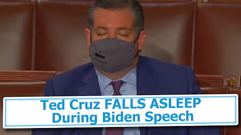 Ted Cruz FALLS ASLEEP During Biden Speech