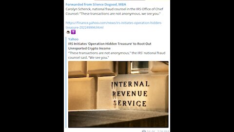 3/9/2021 - IRS Investigating Fraud!