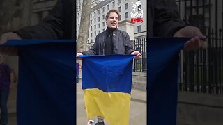 Ukranians Against "Russian Aggression" Confronted By Anti-War Protesters In London 22/4/23