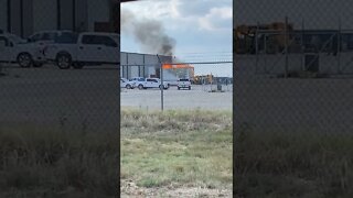 Fully Engulfed Fire at Oil Field Services Company