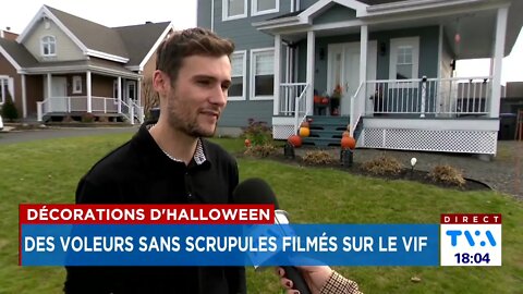 Des voleurs de décorations d’Halloween filmés sur le vif