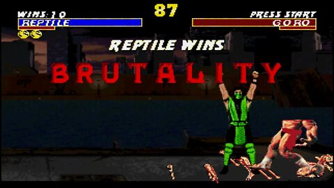 Ultimate Mortal Kombat Trilogy (Genesis) - Reptile MKII - Hardest - No Continues