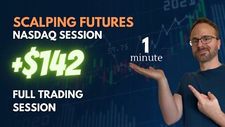 WATCH ME TRADE (Full Session) | +$142 WIN | DAY TRADING Nasdaq Futures Trading Scalping Day Trading