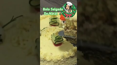 🎅🏻🎄Bolo Salgado de Natal com Pão de Ló Salgado - Surpreenda na ceia 🤶🏻🎁 - Natal 2023