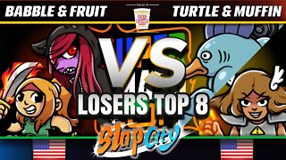 Slap City TOP 8: Babble & Fruit vs. Little Turtle & PhazerMuffin - SSC2019 Doubles Losers Top 8