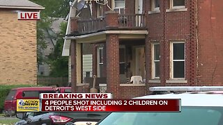 4 shot, including 2 children, on Detroit's west side