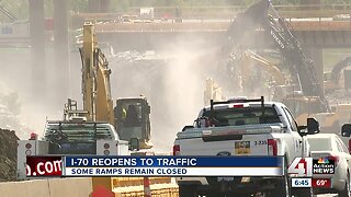 I-70 lanes back open, some ramps remain closed