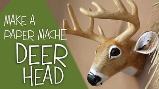 DIY Paper Mache Deer Head Pattern