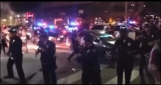 Explosion Directed Towards Police at LA Riot